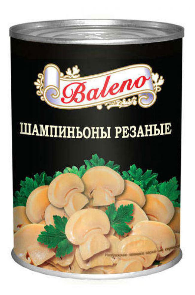 

Шампиньоны Baleno резаные, 425 мл