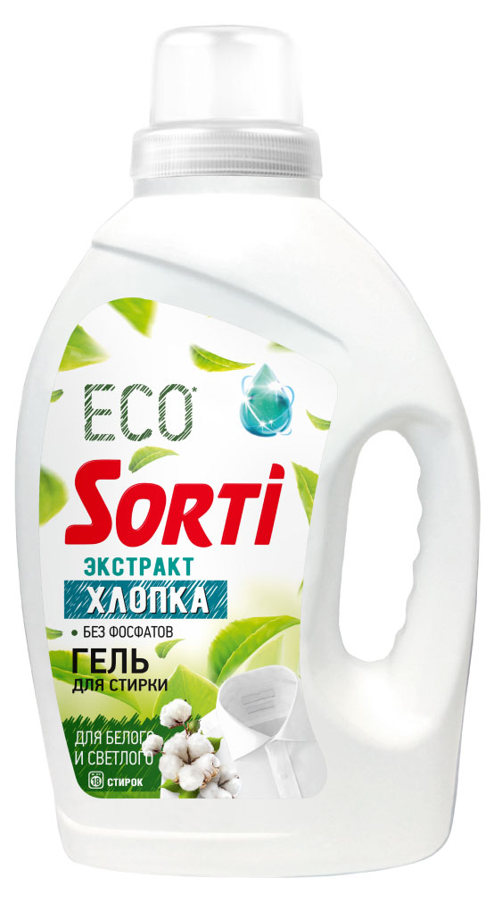 

Гель для стирки Sorti Экстракт хлопка, 1,2 кг
