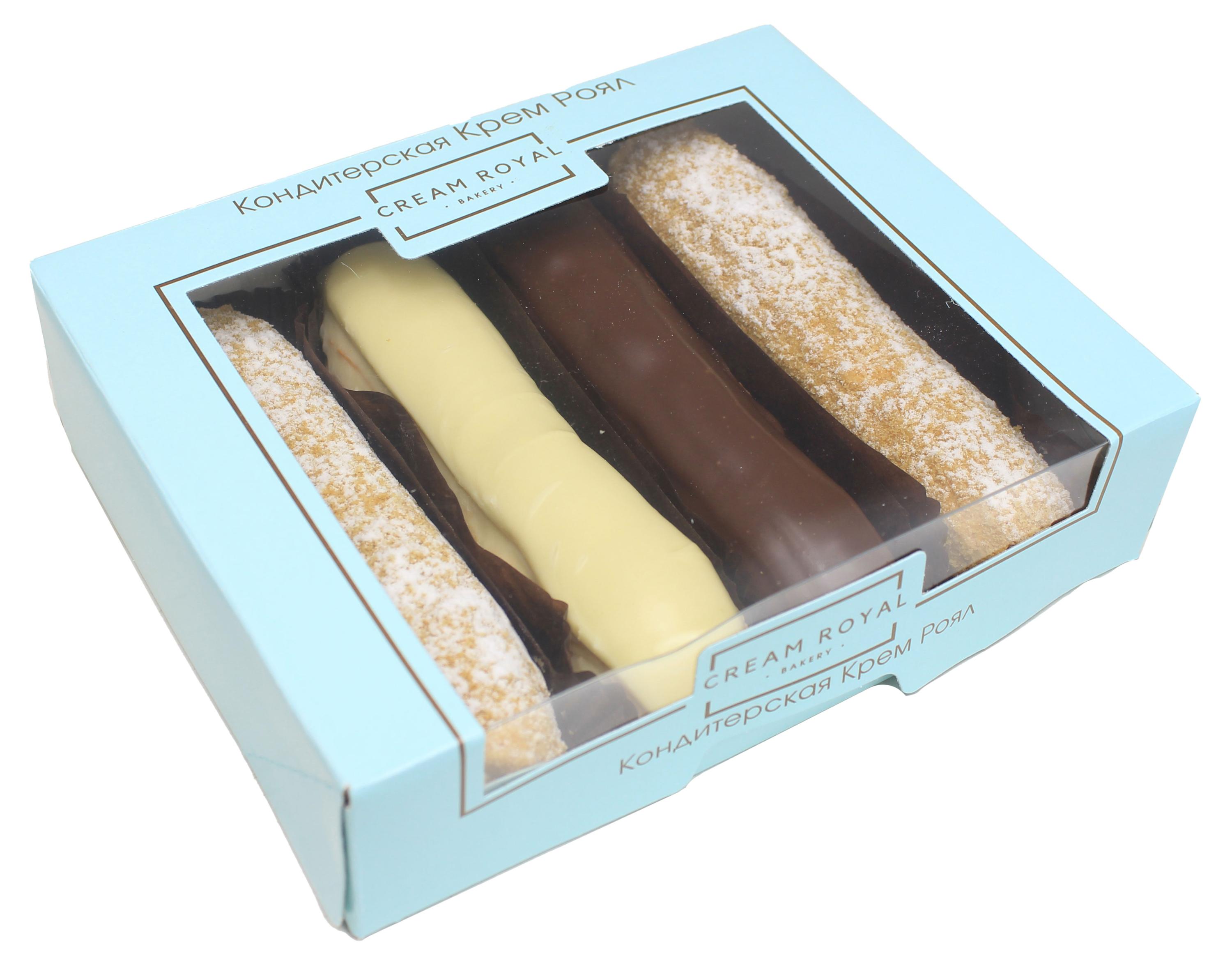 

Набор заварных пирожных Cream Royal Эклеры Французские 4 шт охлажденные, 240 г