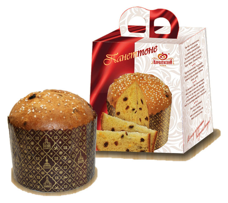 Изображение товара Кулич пасхальный Панетонне «Королевский хлеб» Кекс итальянский с изюмом, 400 г