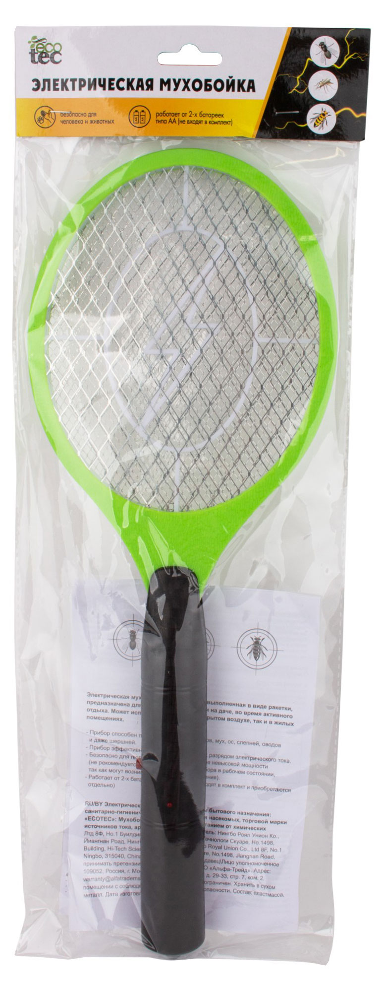 

Мухобойка электрическая ECOTEC, 53x19,5x1,5cм
