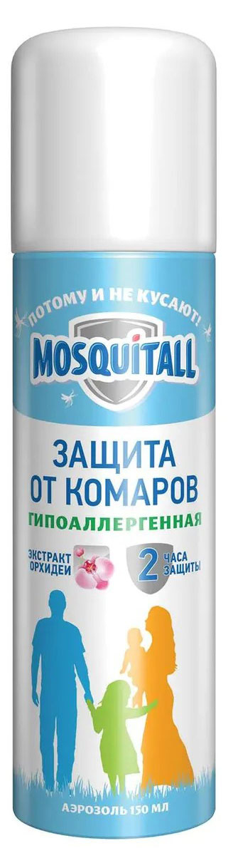 

Аэрозоль от комаров Mosquitall Гипоаллергенная защита, 150 мл