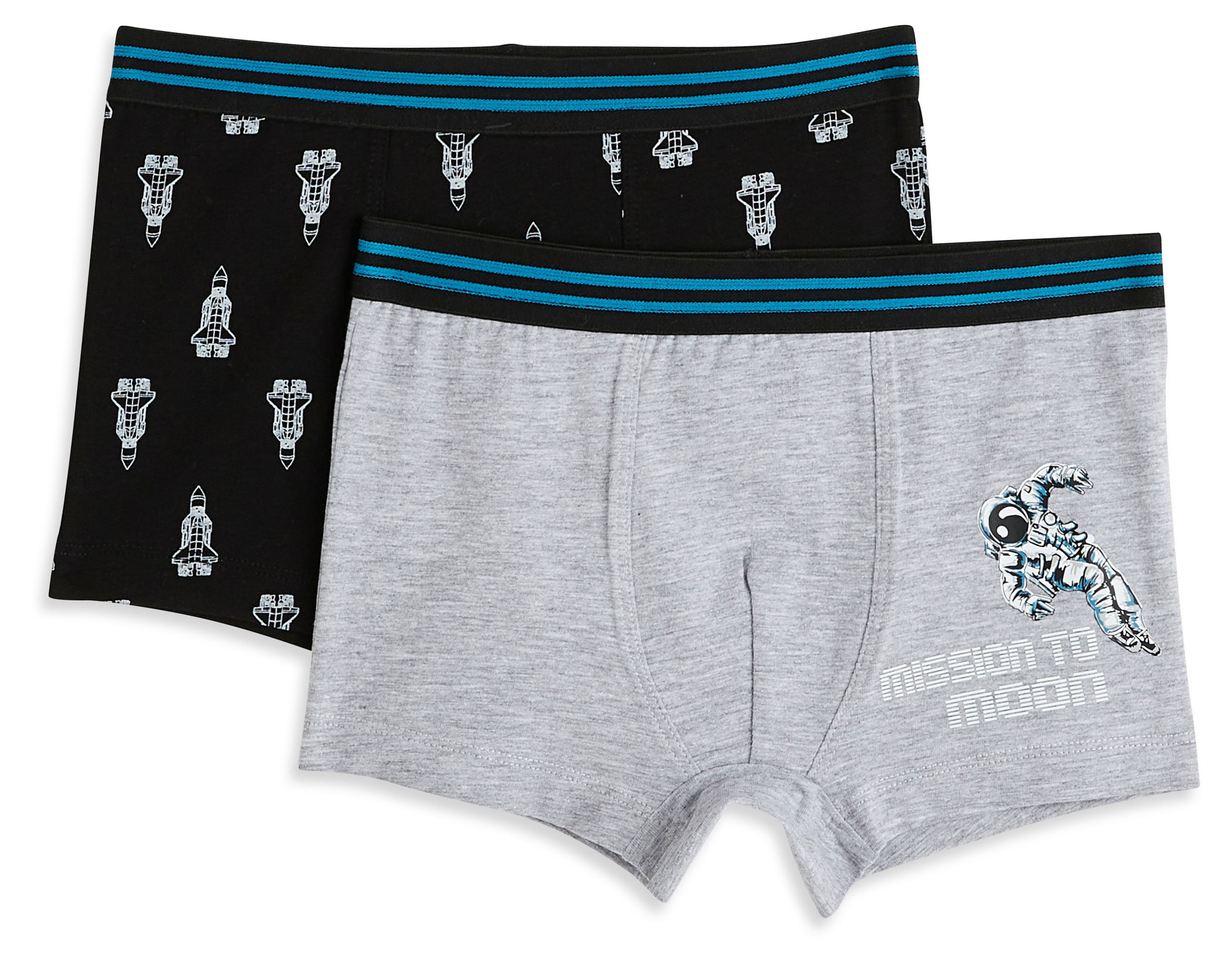 Изображение товара Трусы-боксеры для мальчика InExtenso комплект 2 шт современный дизайн натуральный хлопок