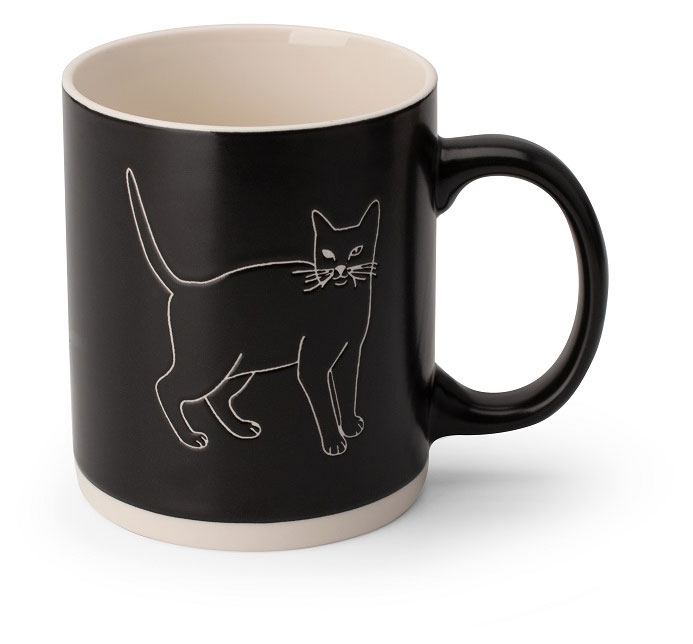 

Кружка Atmosphere of Art фарфоровая Cat in Black, 340 мл