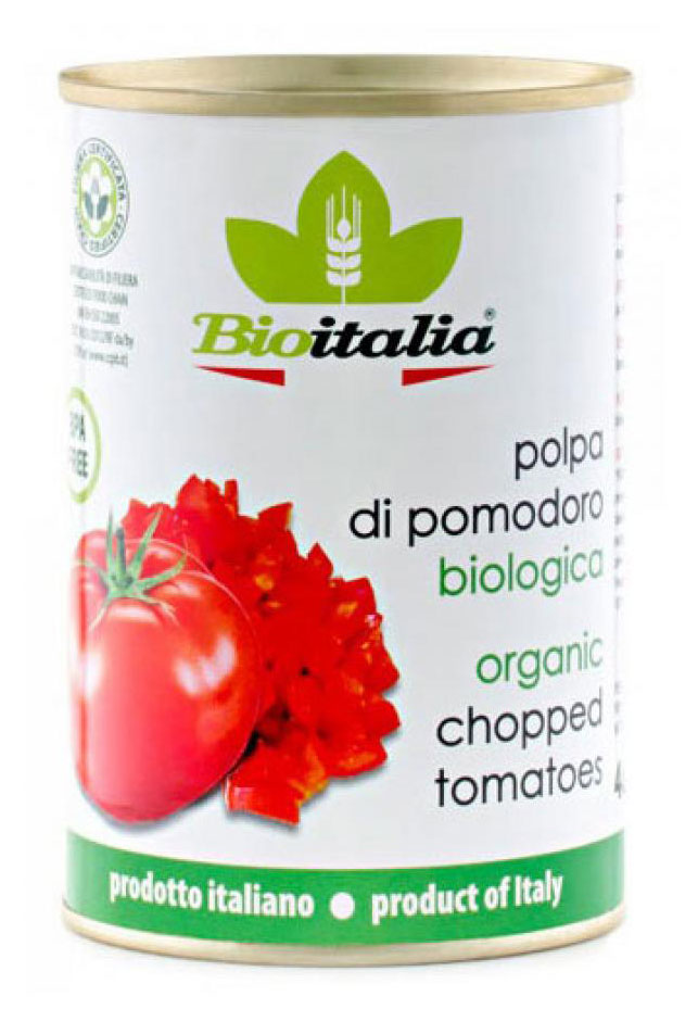 

Томаты Bioitalia очищенные резанные в томатном соке, 400 г