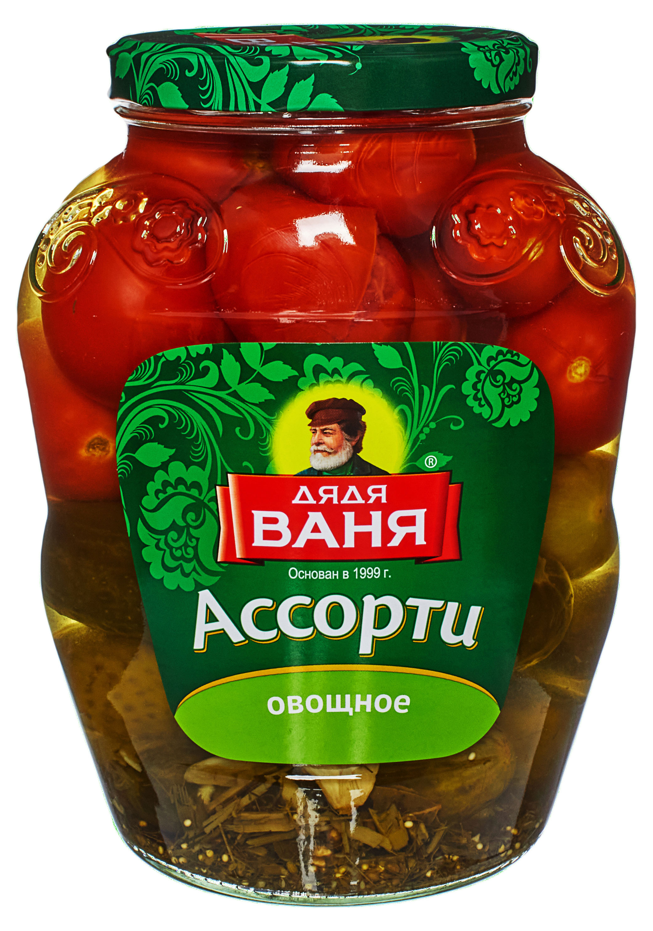 

Ассорти овощное Дядя Ваня маринованное огурцы и томаты, 1,8 кг