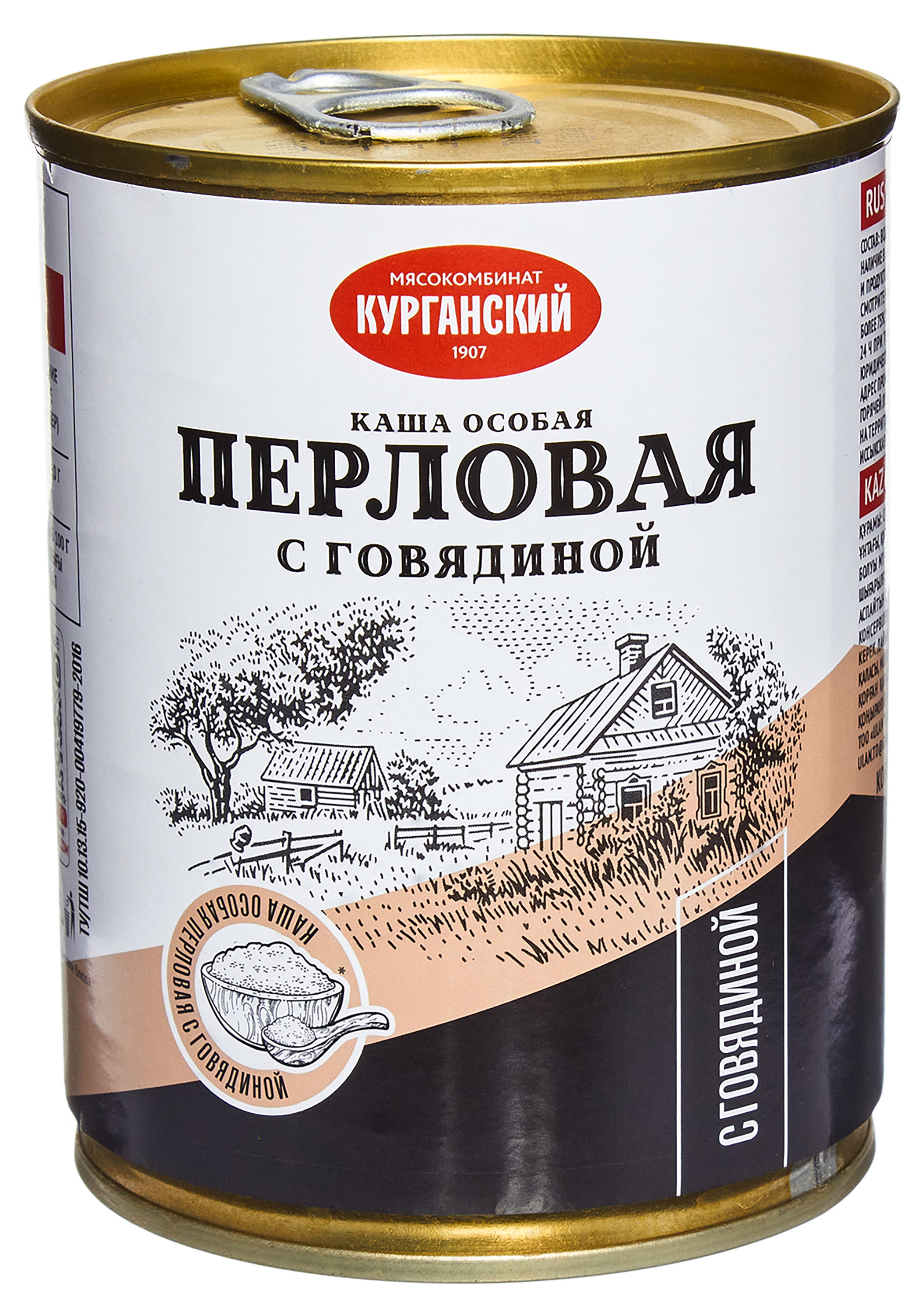 

Каша перловая Курганский Мясокомбинат Стандарт с говядиной, 340 г