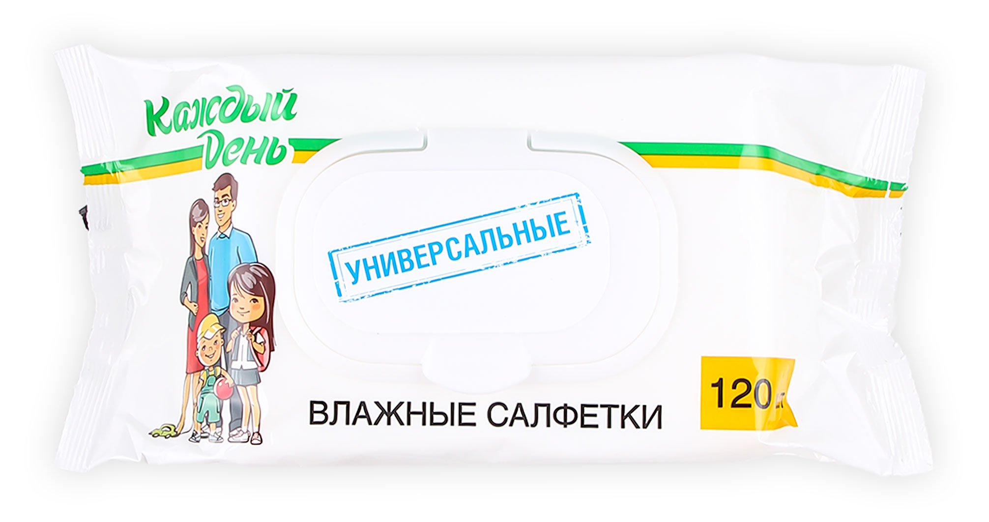 

Влажные салфетки Каждый день для всей семьи, 120 шт