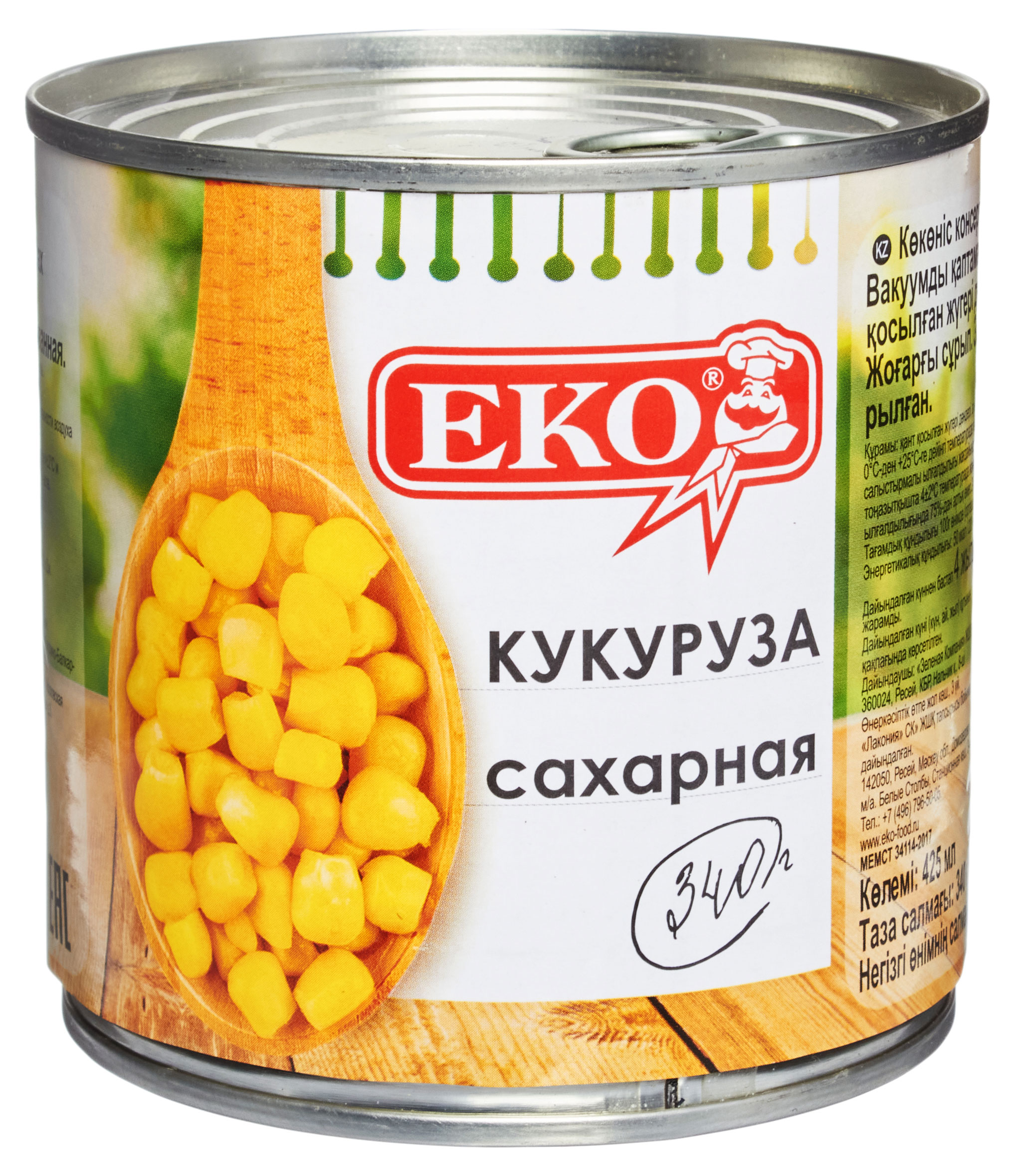 

Кукуруза Еко сладкая, 340 г