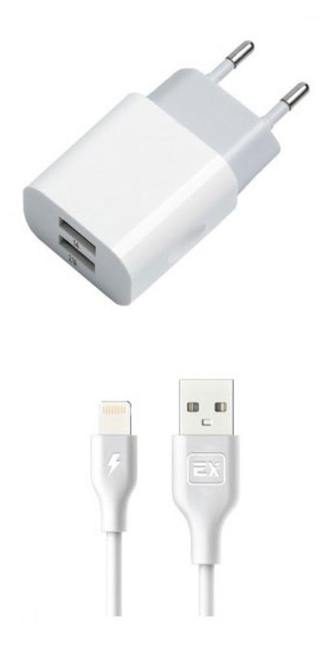 

Сетевое зарядное устройство Exployd Classic EX-Z-467 8 Pin 3.1A 2.1А+1А 2хUSB белое