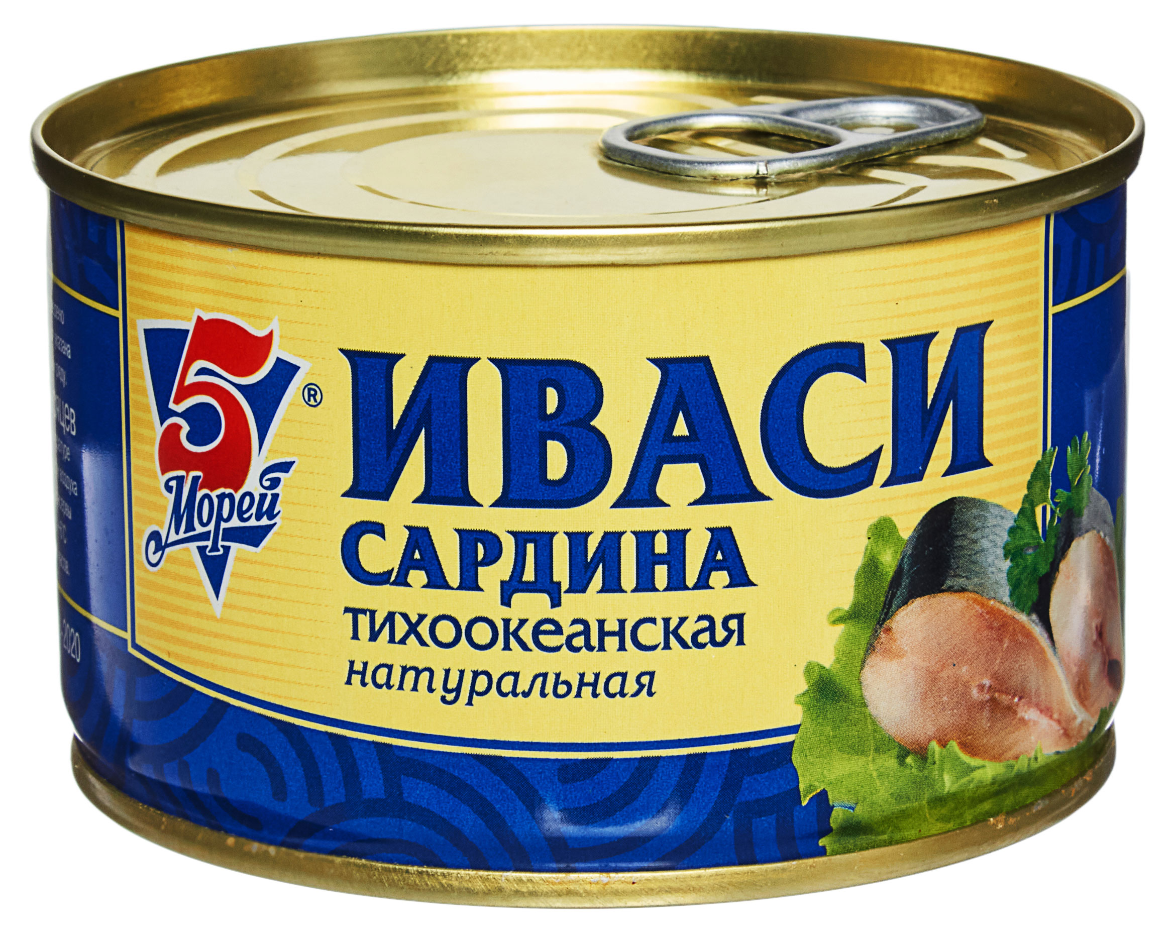

Иваси 5 Морей Сардина тихоокеанская натуральная, 240 г