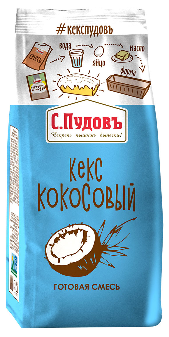 

Смесь для выпечки С.Пудовъ Кекс Кокосовый, 300 г