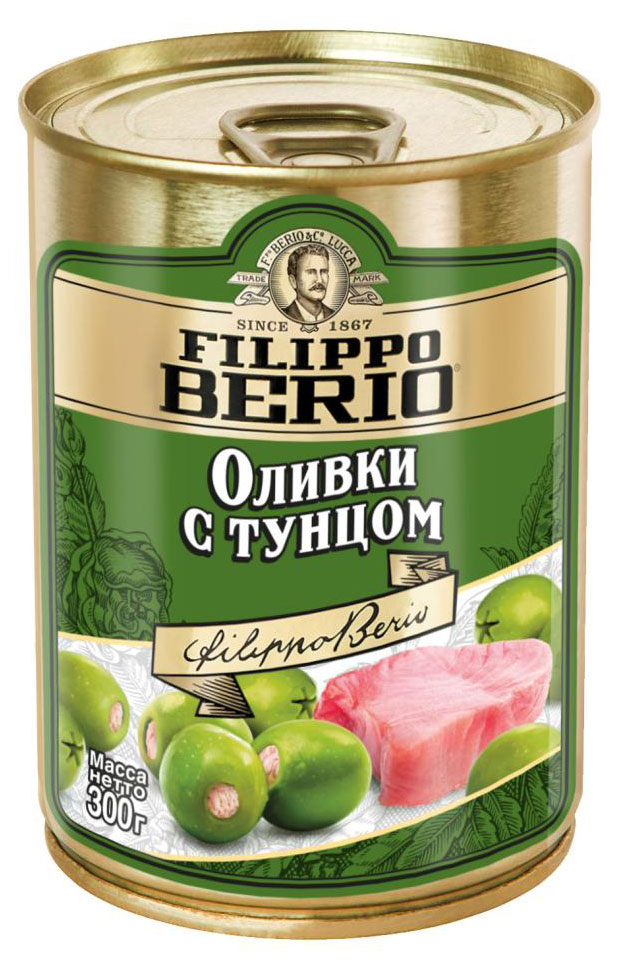 

Оливки Filippo Berio с тунцом, 300 г