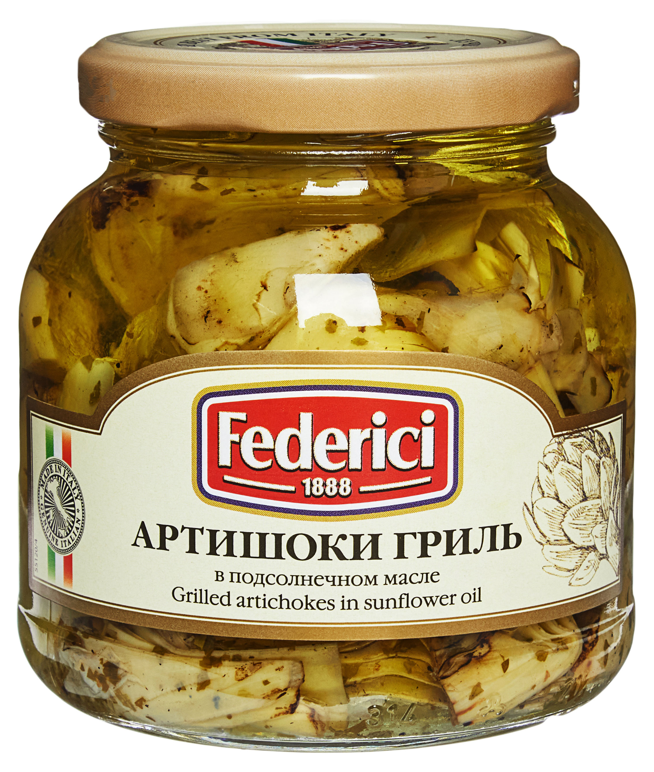

Артишоки Federici гриль в подсолнечном масле, 280 г