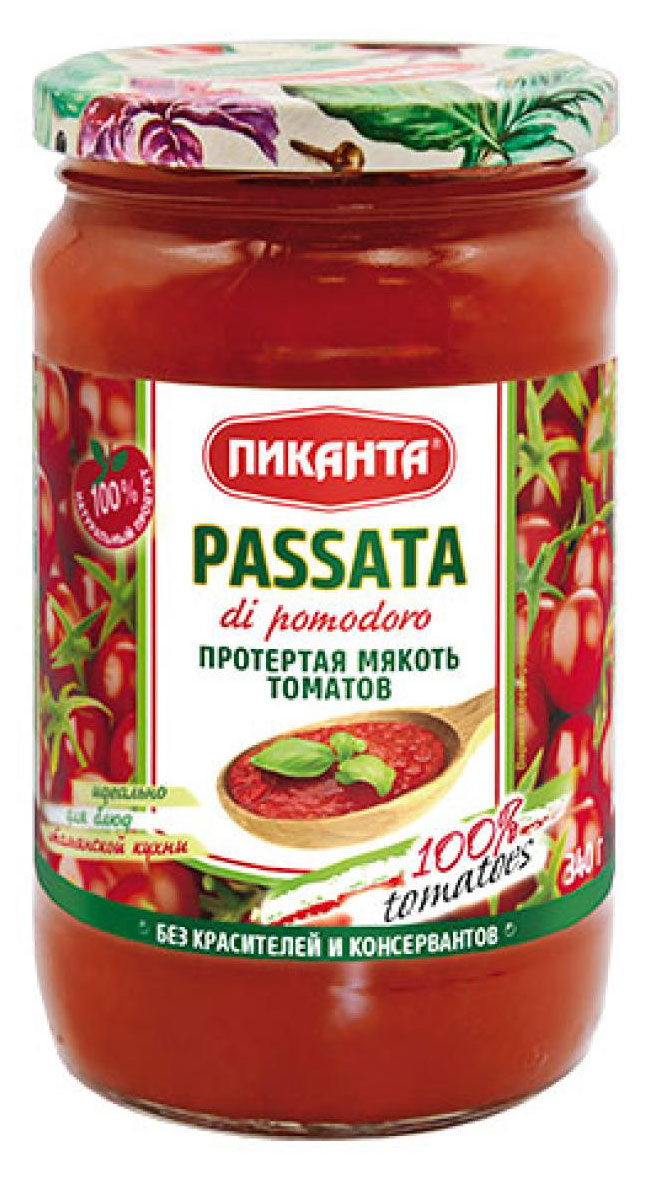 

Протертая мякоть томатов Пиканта Passata di Pomodoro, 340 г