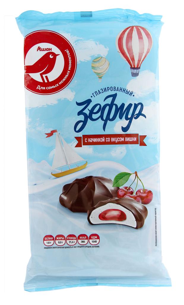 

Зефир АШАН Красная птица в шоколаде с начинкой со вкусом вишни, 240 г