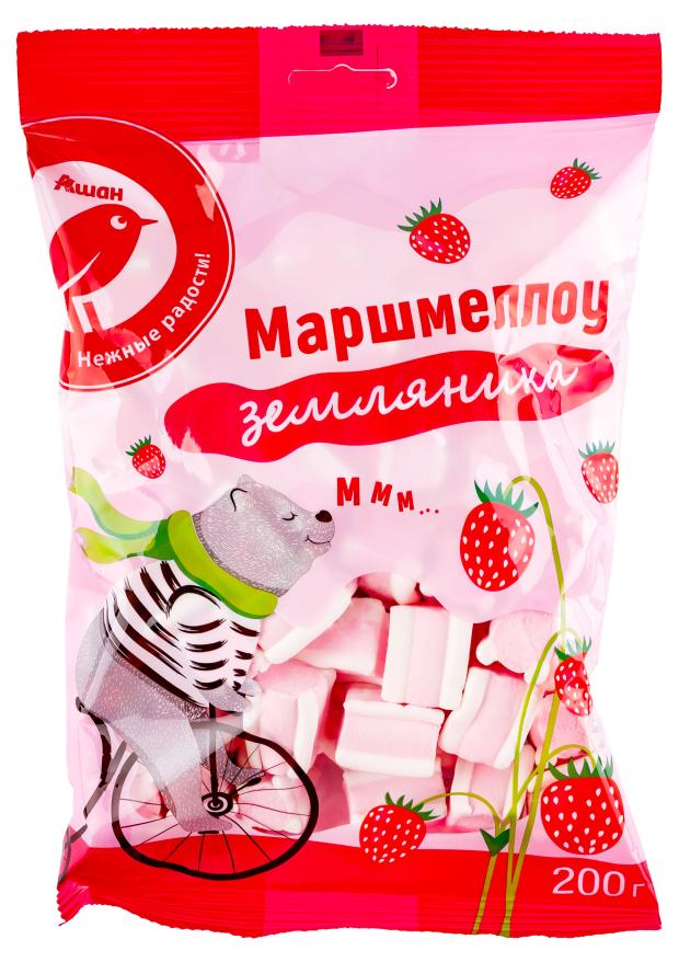 Изображение товара Маршмеллоу АШАН Красная птица с ароматом земляники, 200 г
