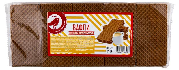 Изображение товара Вафли АШАН Красная птица со вкусом и ароматом топленого молока, 630 г
