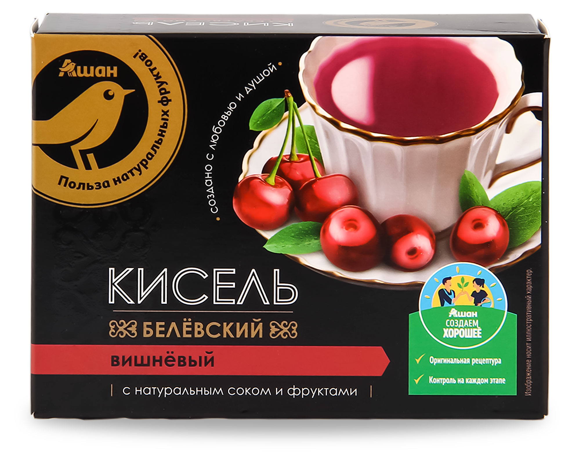 

Кисель АШАН Золотая птица белевский вишневый, 150 г