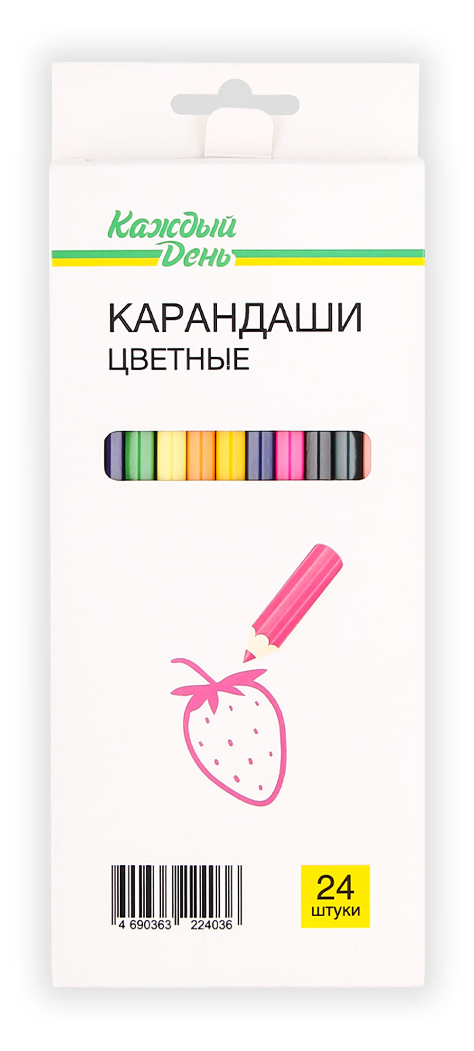

Карандаши цветные Каждый день 24 цвета