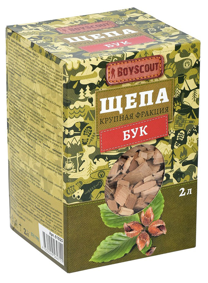 

Щепа крупная для копчения Boyscout Бук, 2 л