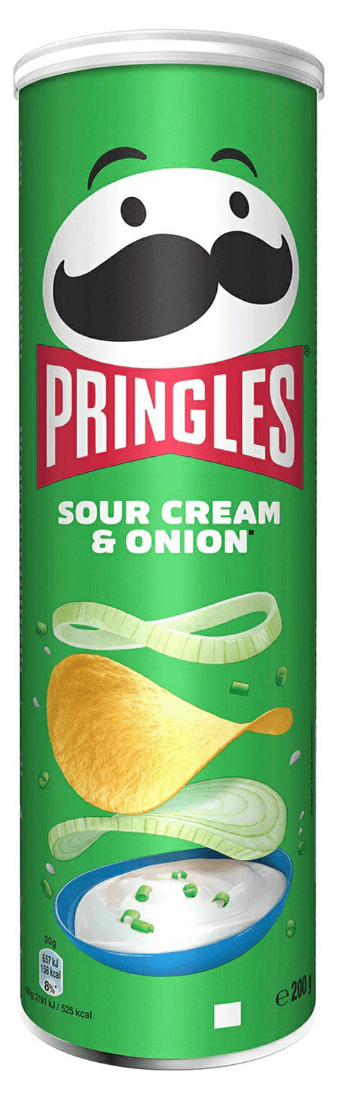 Pringles | Чипсы картофельные Pringles Сметана и лук, 165 г