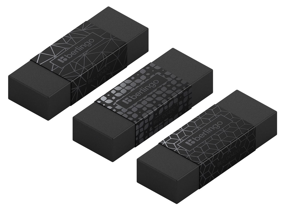 

Ластик Berlingo DoubleBlack, 50х18х10 мм