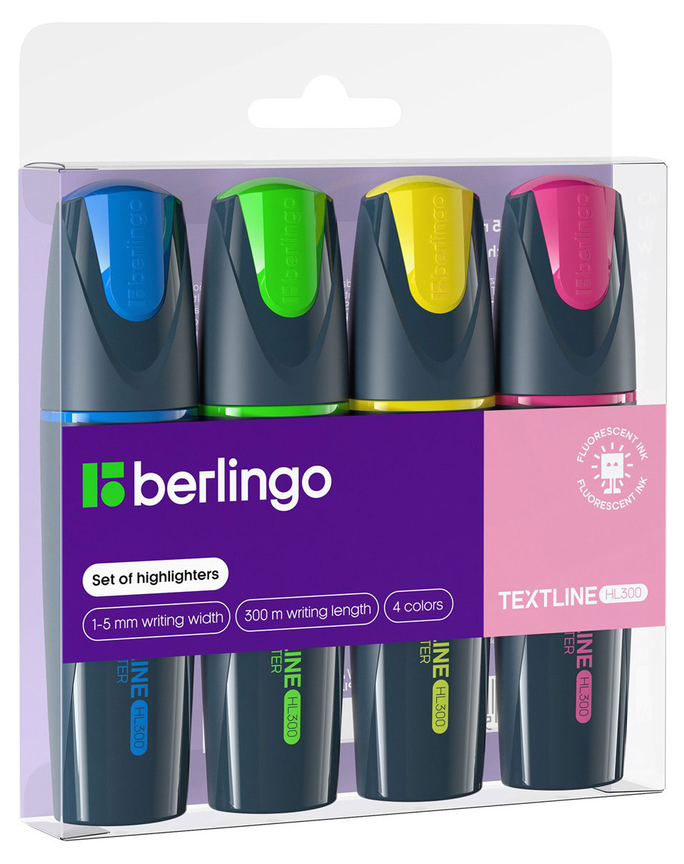 

Набор текстовыделителей Berlingo Textline HL300 1-5 мм, 4 цвета