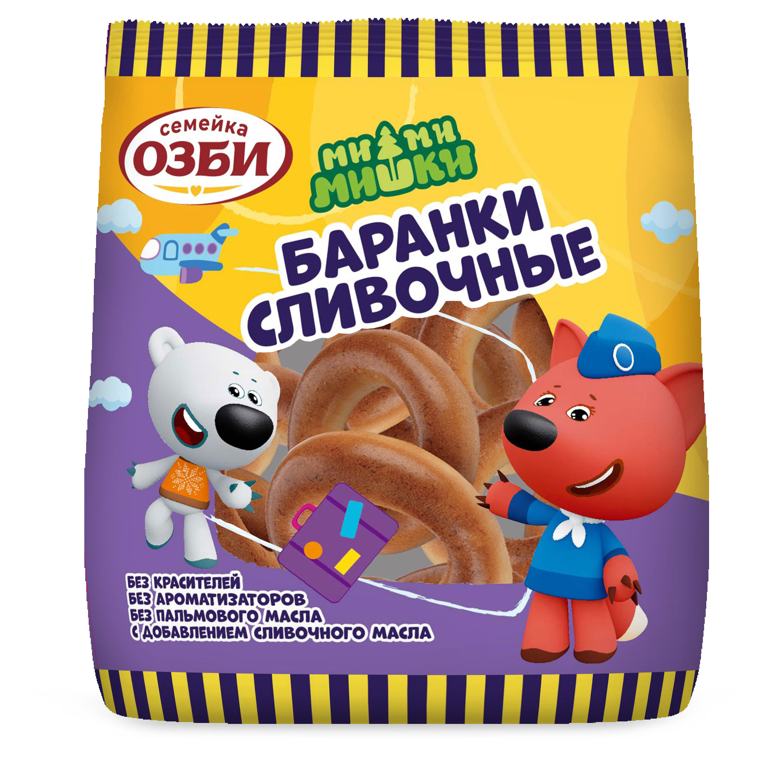 

Баранки Семейка ОЗБИ Ми-Ми Мишки сливочные, 120 г