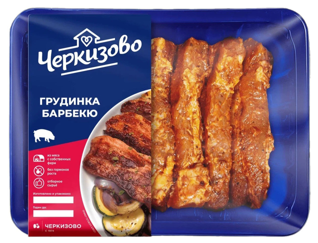 

Грудинка свиная Черкизово Барбекю охлажденная, 400 г