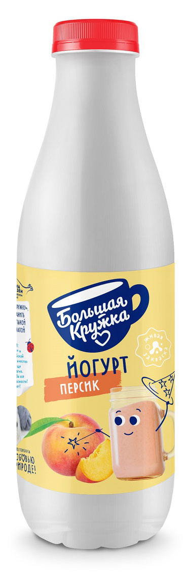 

Йогурт Большая кружка персик 2,5% БЗМЖ, 800 г