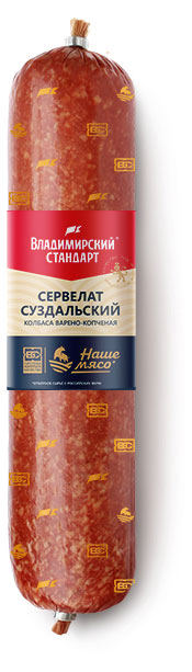 

Колбаса варено-копченая Владимирский стандарт Суздальский, ~ 0,9 г
