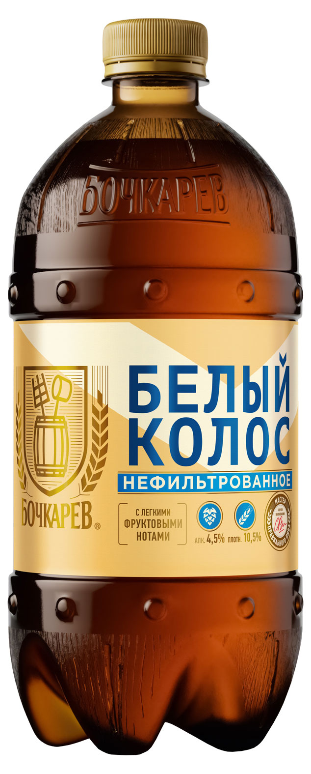 

Пивной напиток Бочкарев Белый колос 4,5%, 0,95 л