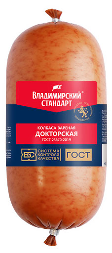 

Колбаса Владимирский стандарт Докторская вареная, 400 г