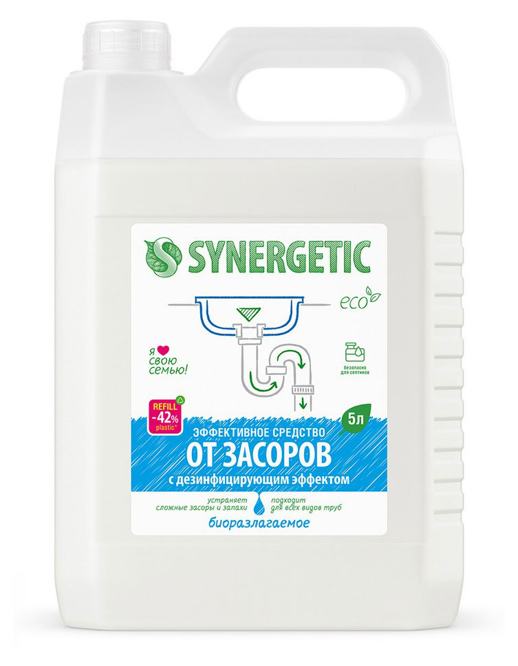 

Средствово от засоров Synergetic, 5 л