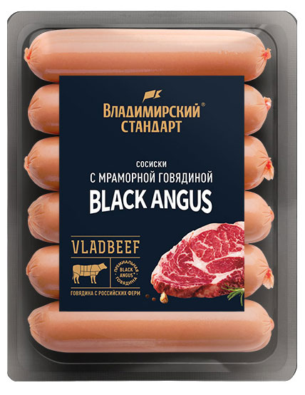 

Сосиски Владимирский стандарт с мраморной говядиной, 450 г