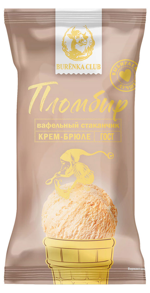 

Мороженое пломбир Burenka Club крем-брюле 15% БЗМЖ, 80 г