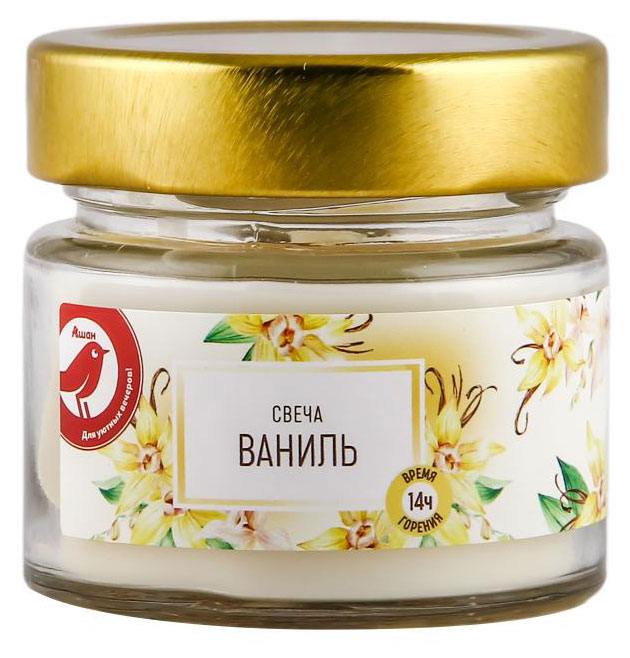 

Свеча АШАН Красная птица с ароматом ванили в банке, 14 ч