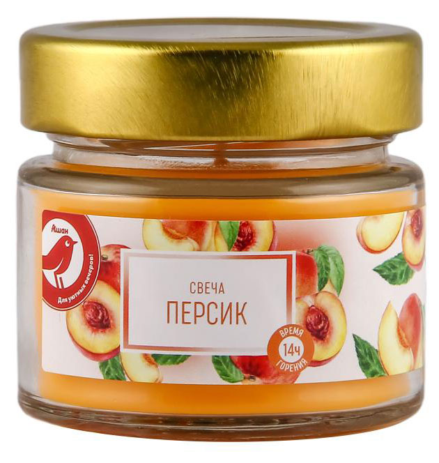 

Свеча АШАН Красная птица с ароматом персика в банке, 14 ч