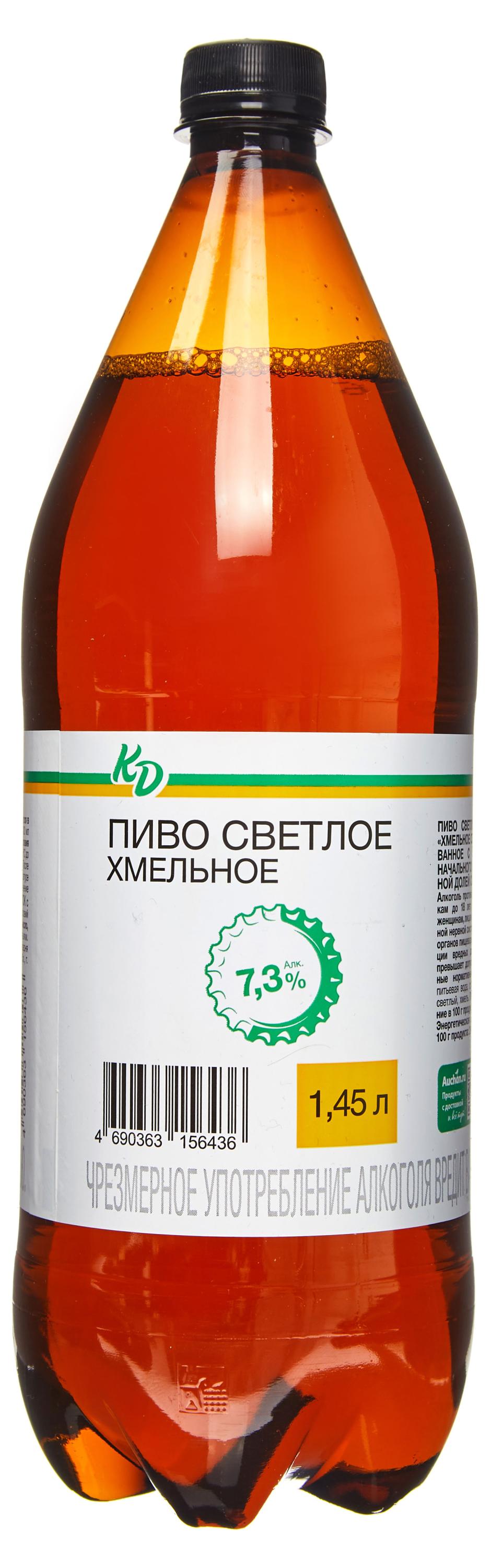 

Пиво светлое Каждый день Хмельное фильтрованное 7,3%, 1,45 л