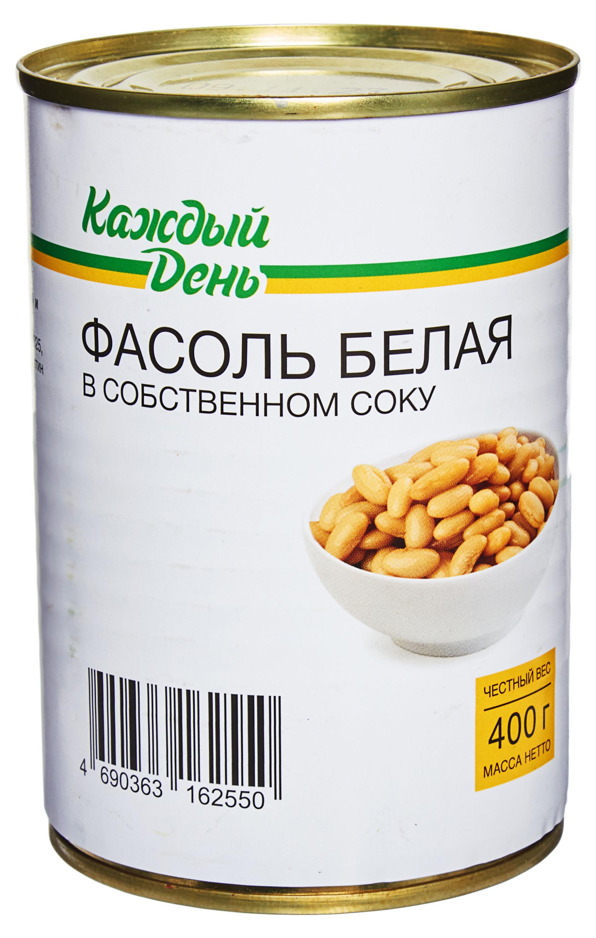 

Фасоль белая Каждый день в собственном соку, 400 г