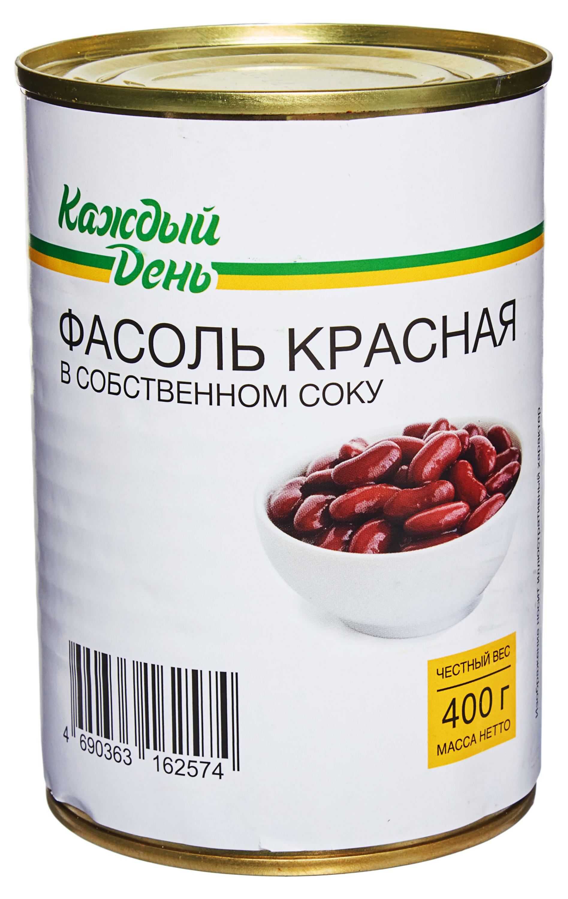 

Фасоль красная Каждый день в собственном соку, 400 г