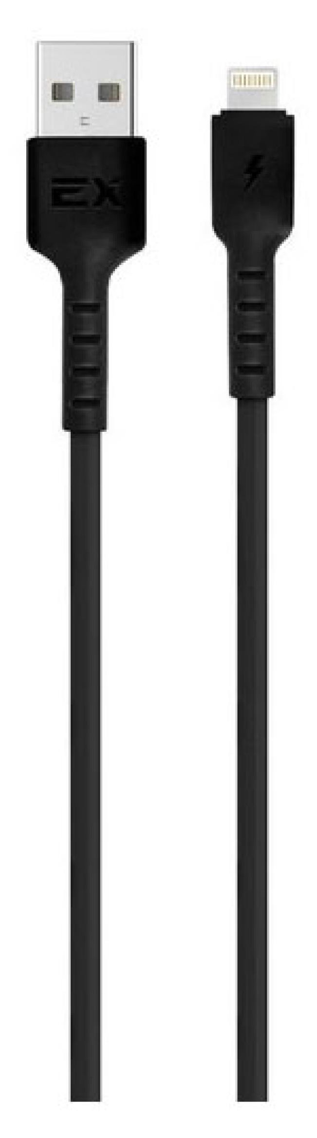 

USB кабель Exployd 8 pin круглый цвет чёрный длина 1М 3A Flow