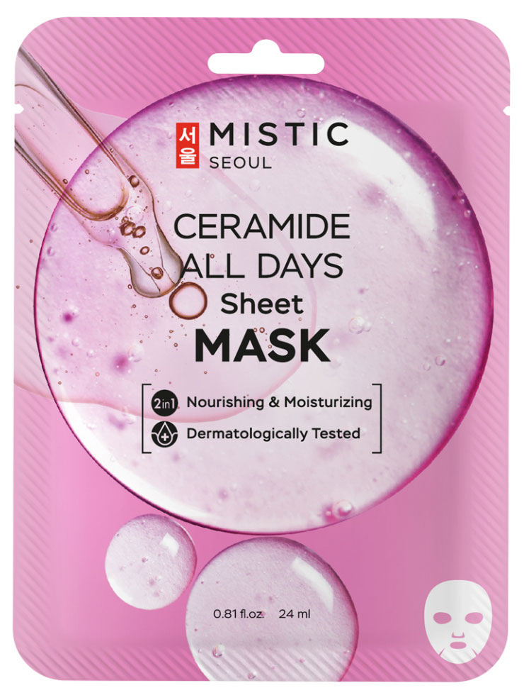 

Маска тканевая для лица MISTIC ALL DAYS с керамидами, 24 мл