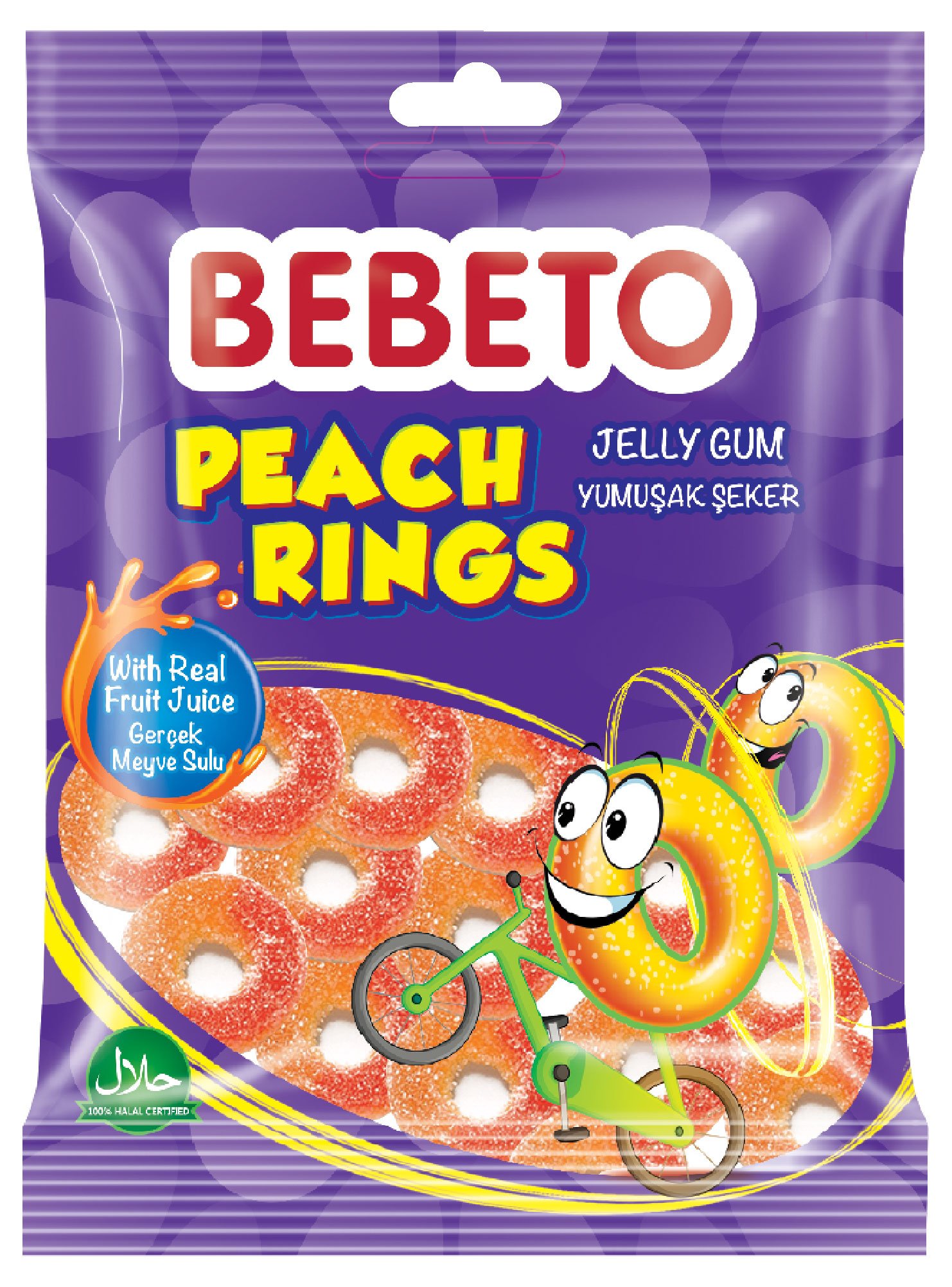

Мармелад жевательный Bebeto Peach Rings, 70 г