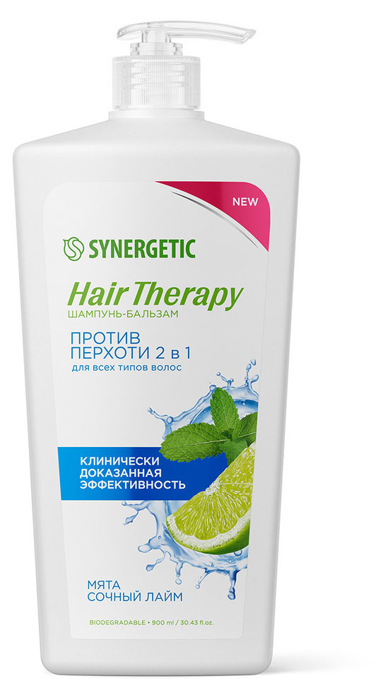 

Шампунь-бальзам для волос Synergetic Против перхоти, 900 мл