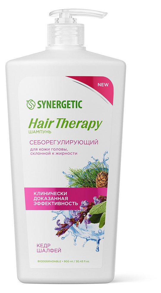 

Шампунь для волос Synergetic Себорегулирующий, 900 мл