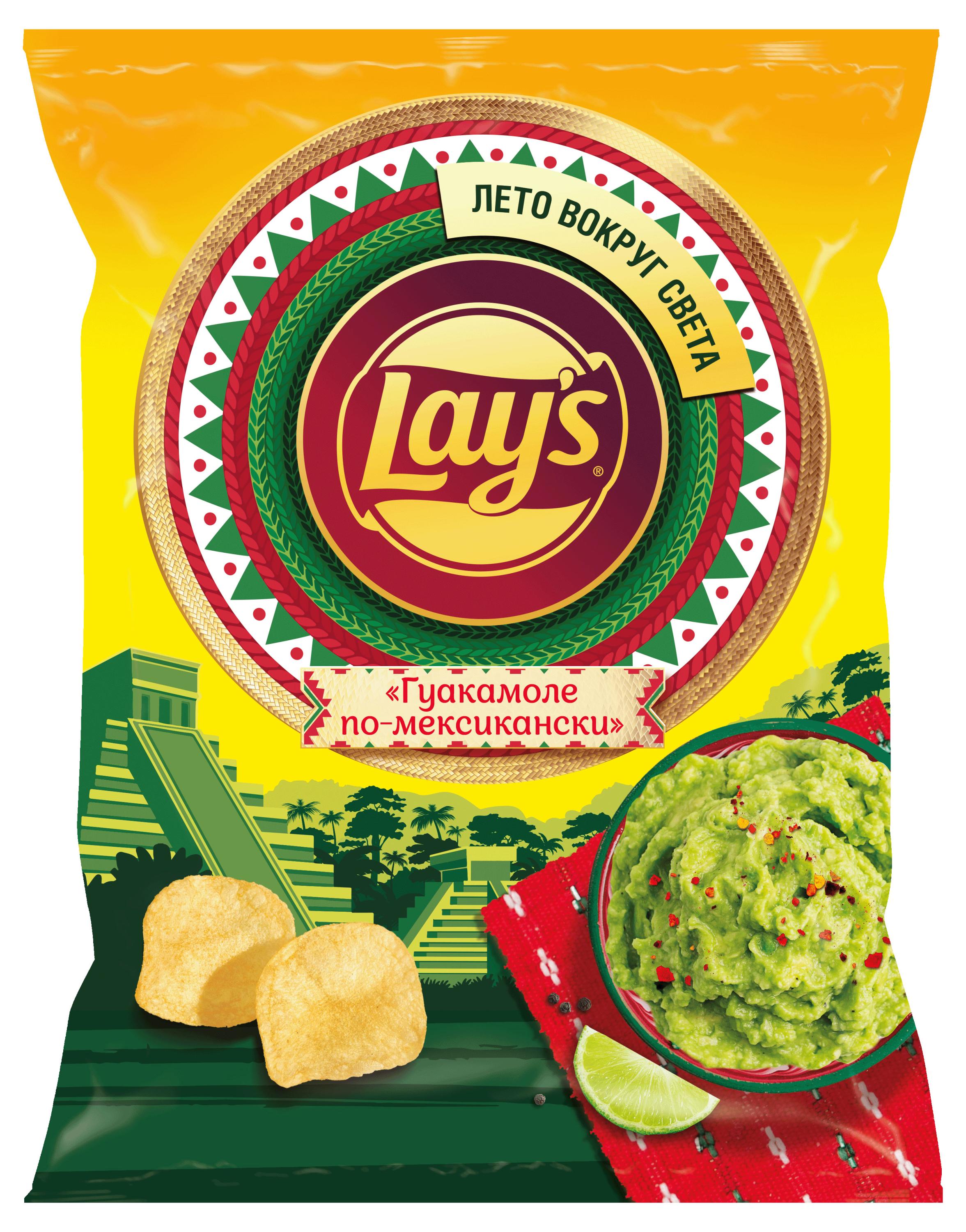 

Чипсы картофельные Lay's со вкусом гуакамоле по-мексикански, 125 г
