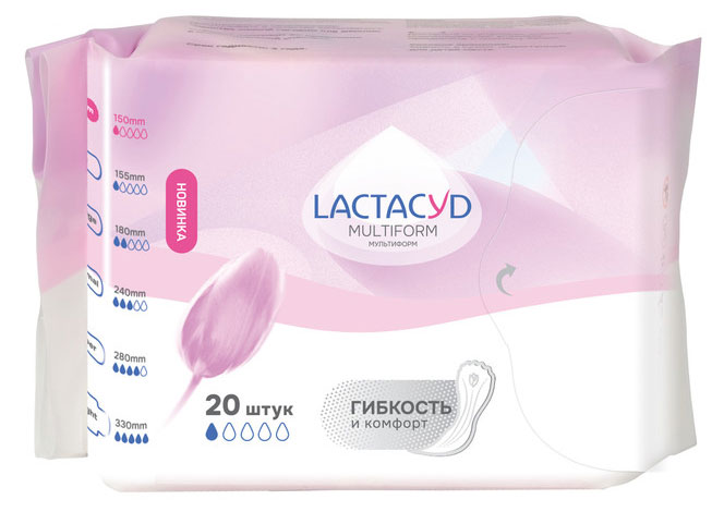

Прокладки ежедневные Lactacyd Multiform, 20 шт