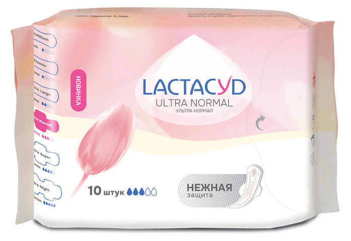 

Прокладки гигиенические Lactacyd Ultra Normal, 10 шт